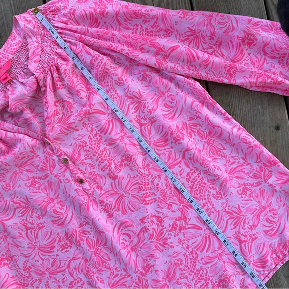 Lilly Pulitzer Elsa Top Pink Blossom Foxy Llama XL - Picture 11 of 13